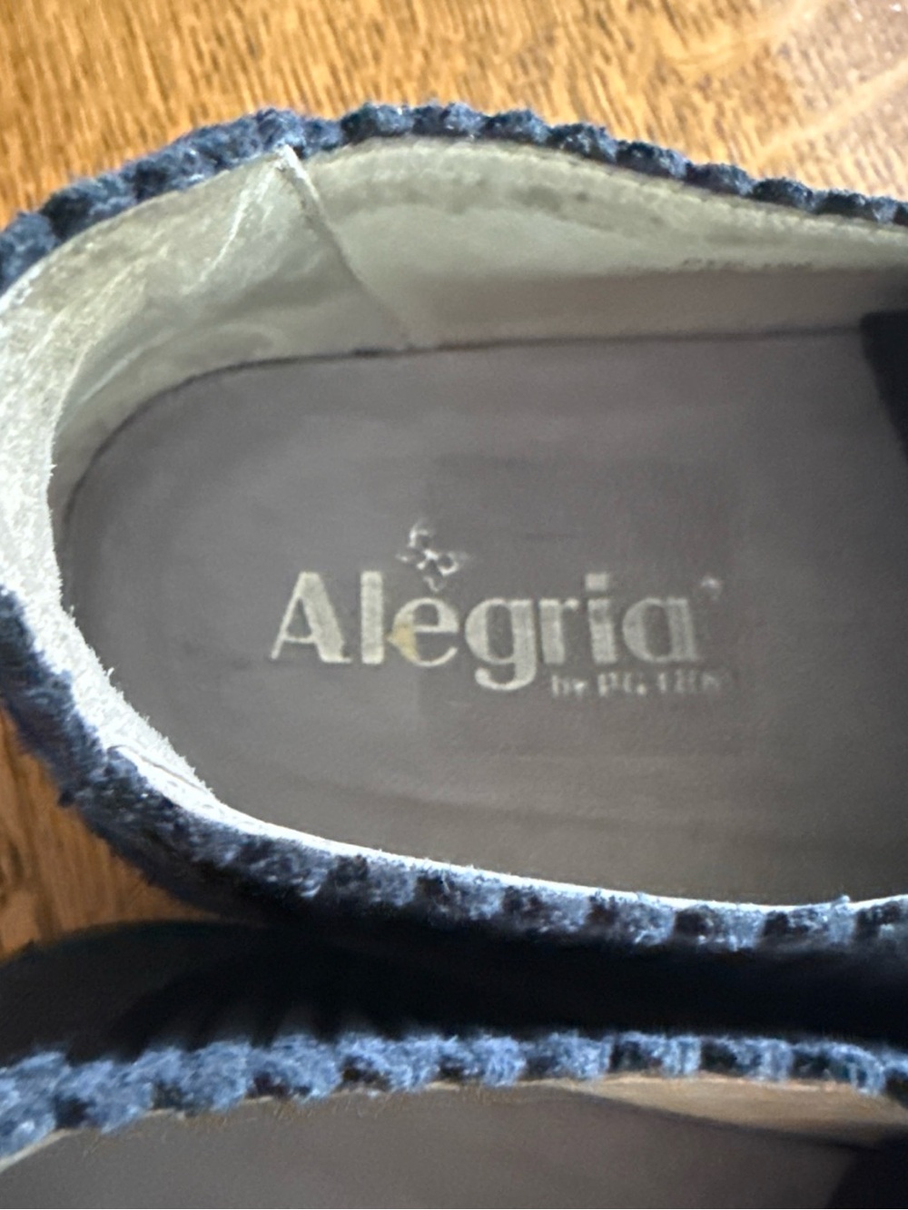 Alegria Navy Corduroy & Suede Lace-Up Pyper Oxford EU 41 US 10.5-11 - Picture 6 of 14